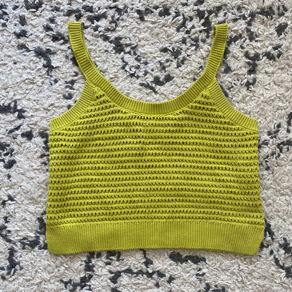 Abercrombie lime green crochet tank